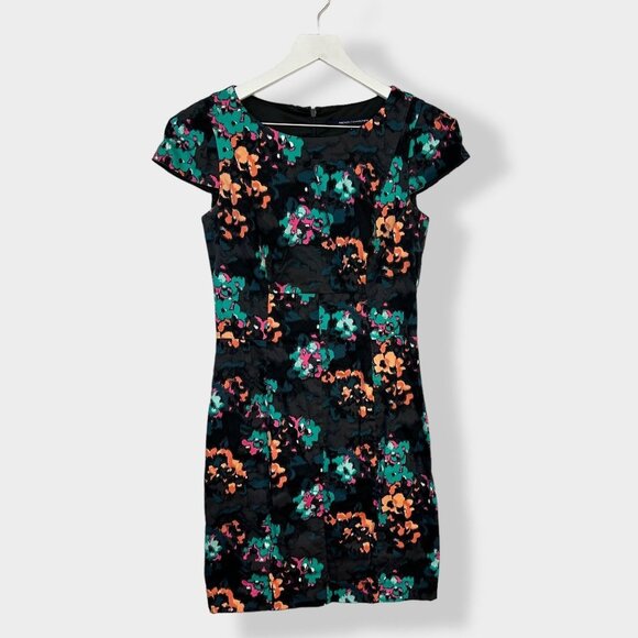 French Connection Cap‎ Sleeve Floral Dress 8 - Picture 1 of 4